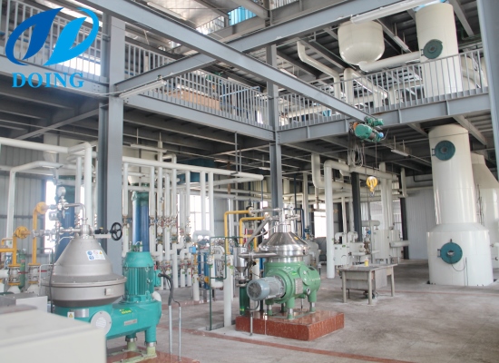 Full-continuous edible oil refinery plant