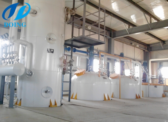 Semi-continuous edible oil refinery plant